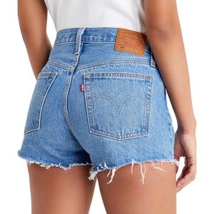 Levi’s 501 premium denim cutoff jean shorts women’s size 26‎